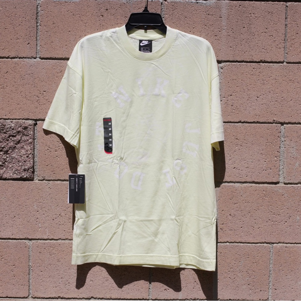 Nike NSW Sportswear Washed Yellow Just Do It Loose Fit T-shirt Men’s Size M